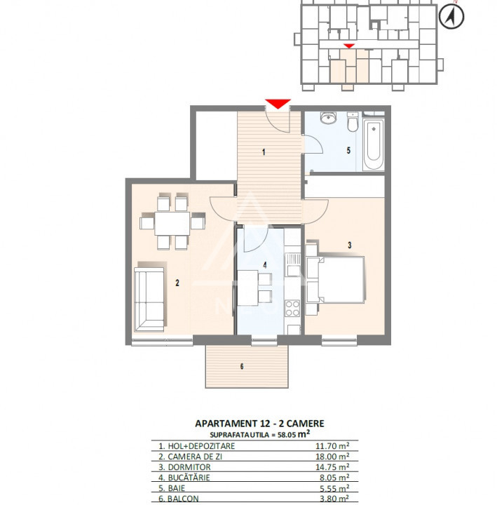 Apartament cu 2 camere de vanzare BLOC NOU in cartierul Manastur! 7