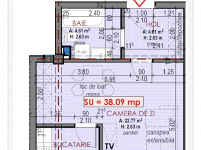 Apartament finisat de vânzare | cu  1 camera | Florești | Zona Tera